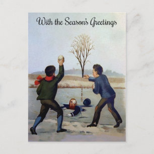 Carte Postale Noël victorien vintage