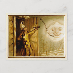 Carte Postale Noël victorien vintage