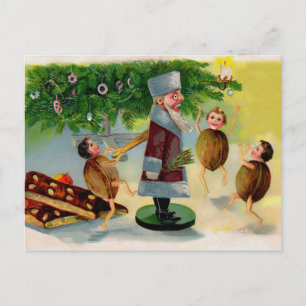 Carte Postale Noël vintage de Nutcracker Père Noël Victorian