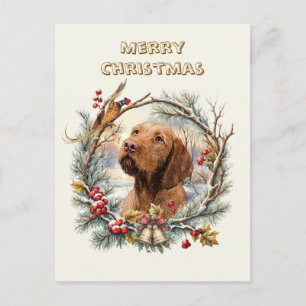 Carte Postale Noël Vizsla