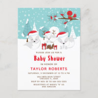 Noël Woodland Arctic Fox Baby shower