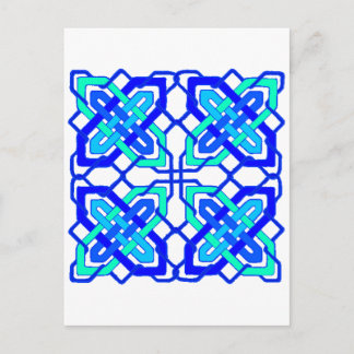 Carte Postale Noeud celtique 3 bleu