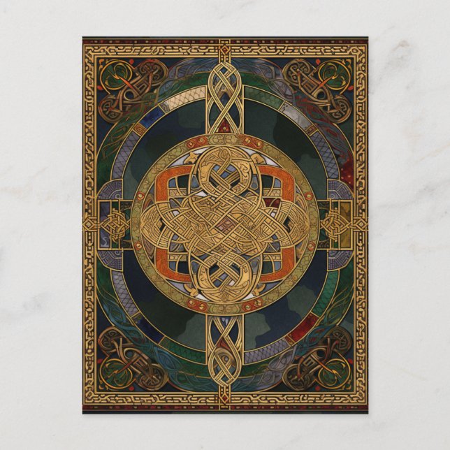 Carte Postale Noeud celtique coloré (Devant)