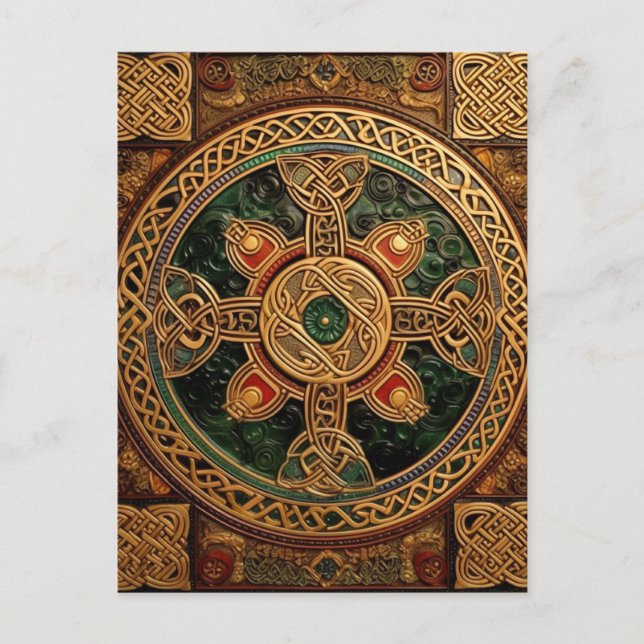 Carte Postale Noeud celtique coloré (Devant)