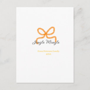 Carte Postale Nœud orange jingle Mingle rétro boho famille namda