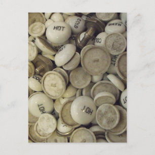 Carte Postale Noeuds vintages en porcelaine chaude et froide