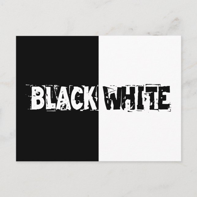 Carte Postale Noir Et Blanc (Devant)