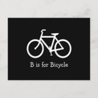 Noir et blanc B est pour vélo