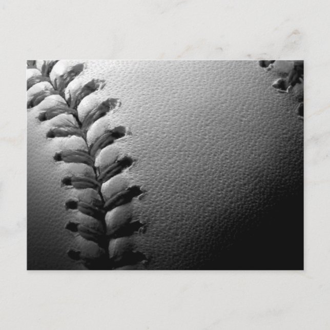 Carte Postale Noir et blanc Gros plan de base-ball (Devant)