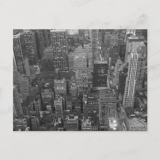 Carte Postale Noir et blanc New York City (Devant)