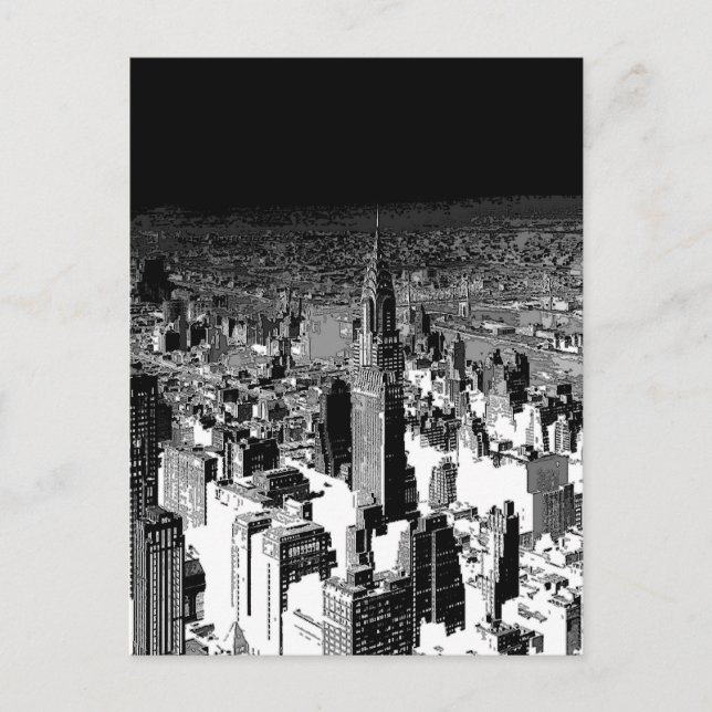 Carte Postale Noir et blanc New York City (Devant)