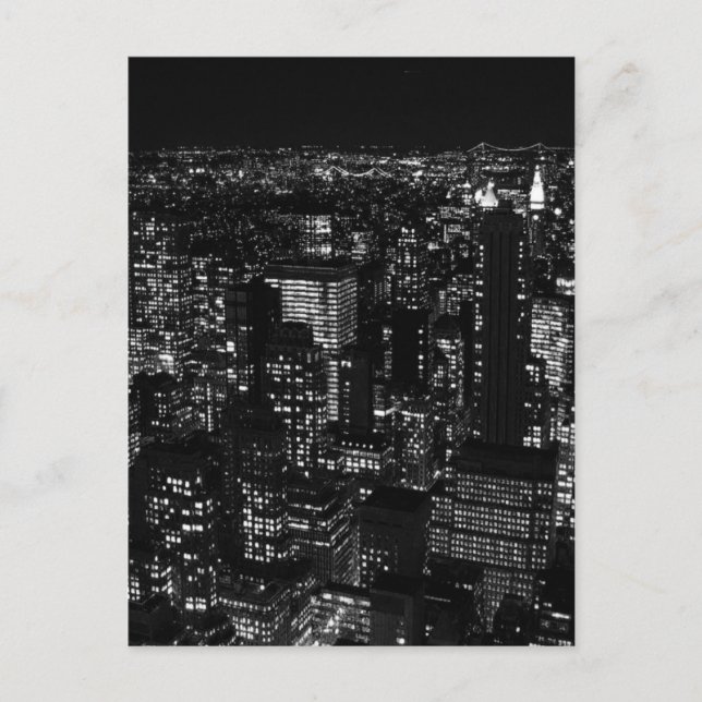 Carte Postale Noir et blanc New York City (Devant)