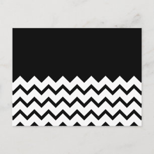 Carte Postale Noir et Blanc. Partie Zig Zag, Partie Noir ordinai