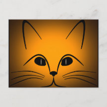 Noir et or Chat visage design numérique
