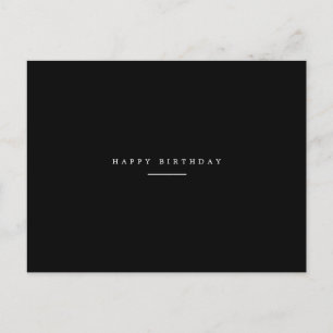 Carte Postale Noir minimaliste