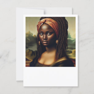 Carte Postale Noir Mona Lisa Art Reimaginé Imprimer - Afrocentri