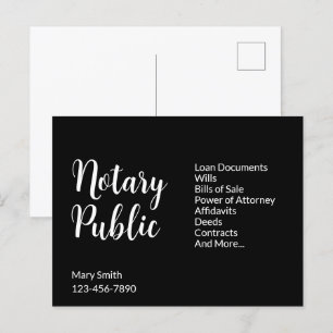 Carte Postale Noir Noir Blanc Noir Nom Affaires Services