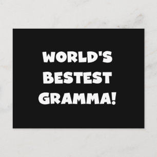 Carte Postale Noir ou blanc du Meilleur-est Gramma du monde