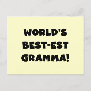 Carte Postale Noir ou blanc du Meilleur-est Gramma du monde