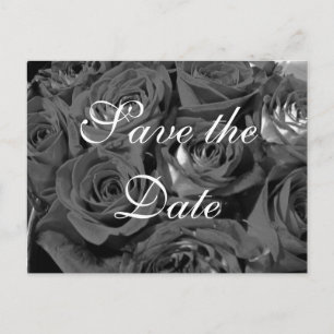 Carte postale noire et blanche d'Économie-le-date