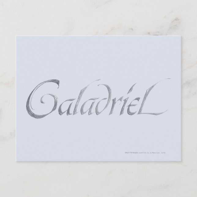Carte Postale Nom de Galadriel Texté (Devant)
