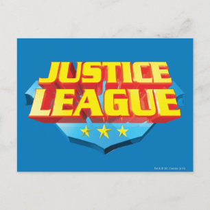 Carte Postale Nom de la ligue de justice et logo du bouclier