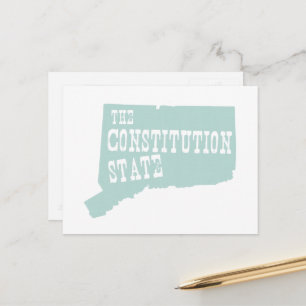 Carte Postale Nom de l'état du Connecticut