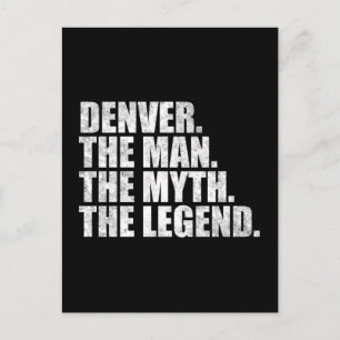 Carte Postale nom Denver, Denver l'homme le mythe la légende