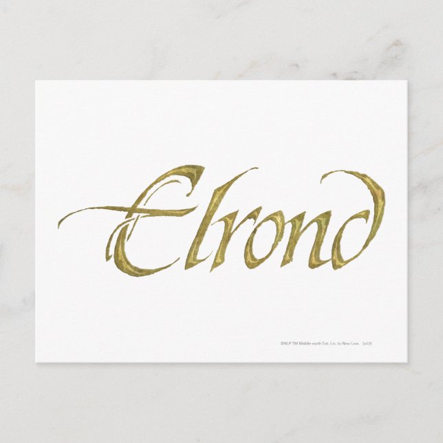 Carte Postale Nom ELROND™ Texté (Devant)