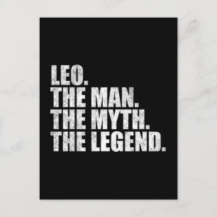 Carte Postale Nom Léo, Léo l'homme le mythe la légende