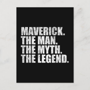 Carte Postale Nom Maverick, Maverick L'Homme Le Mythe La Légende