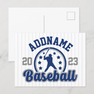 Carte Postale NOM PERSONNALISÉ Jeu du joueur de l'équipe de base