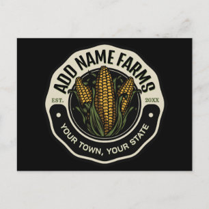 Carte Postale Nom personnalisé Sweet Corn Garden Agricole