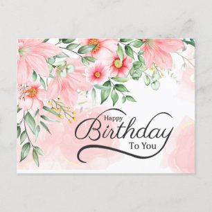 Carte Postale Nombres d'anniversaire 6:24-26 Verset biblique Flo