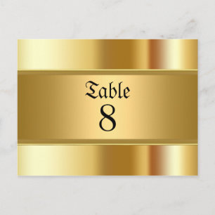 Carte Postale Nombres de table de fête en or