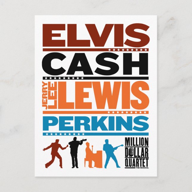 Carte Postale Noms de quatuor de millions de dollars (Devant)