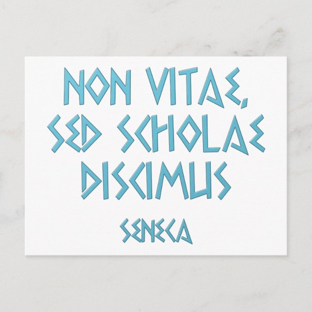Carte Postale Non vitae sed discimus Seneca (Devant)