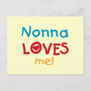 Carte Postale Nonna aime mes t-shirts et cadeaux