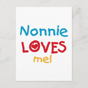 Carte Postale Nonnie aime moi t-shirts et cadeaux