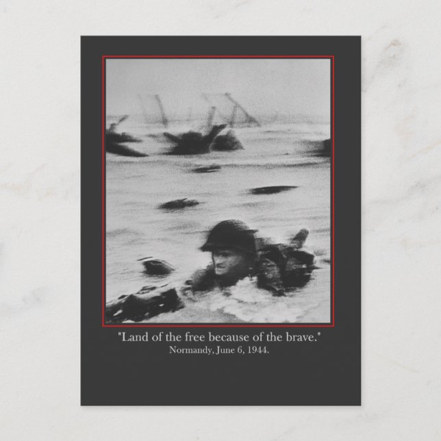 Carte Postale Normandy, June 6, 1944 - WW2 British Soldier (Devant)