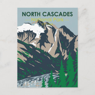 Carte Postale North Cascades Parc national Mont Triumph Vintage