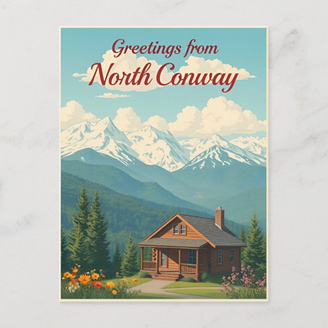 Carte Postale North Conway, New Hampshire – White Mountains (Devant)