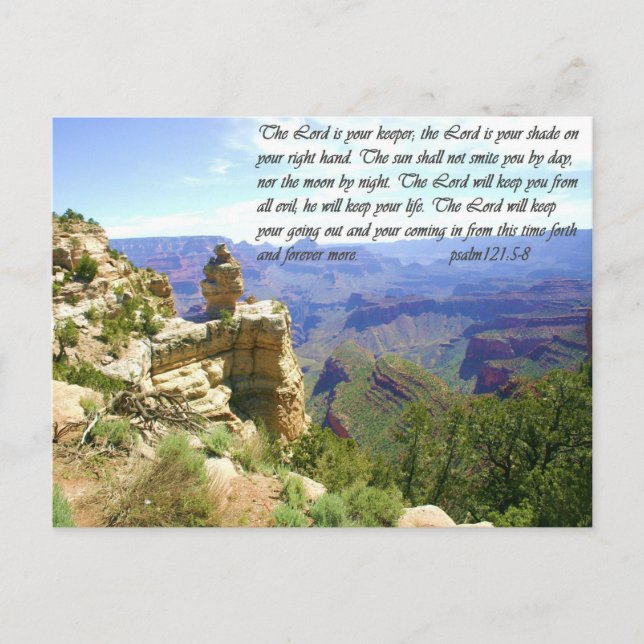 Carte Postale North Rim Grand Canyon Photo avec Bible Verse (Devant)