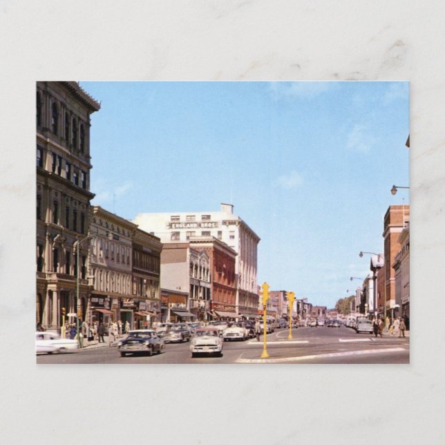 Carte Postale North St, Pittsfield, MA Vintage (Devant)