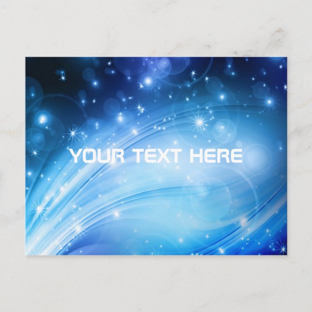 Carte Postale Northern Light Stars blue + votre texte et vos idé (Devant)