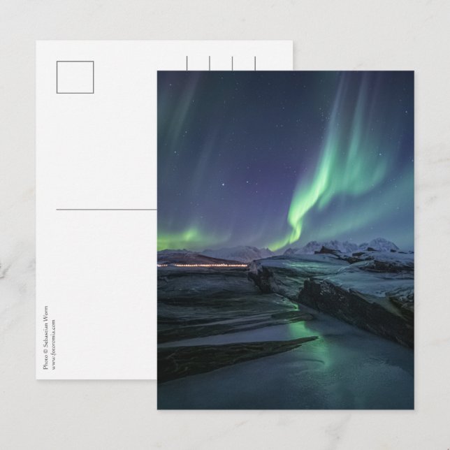 Carte Postale Northern Lights Norvège (Devant / Derrière)
