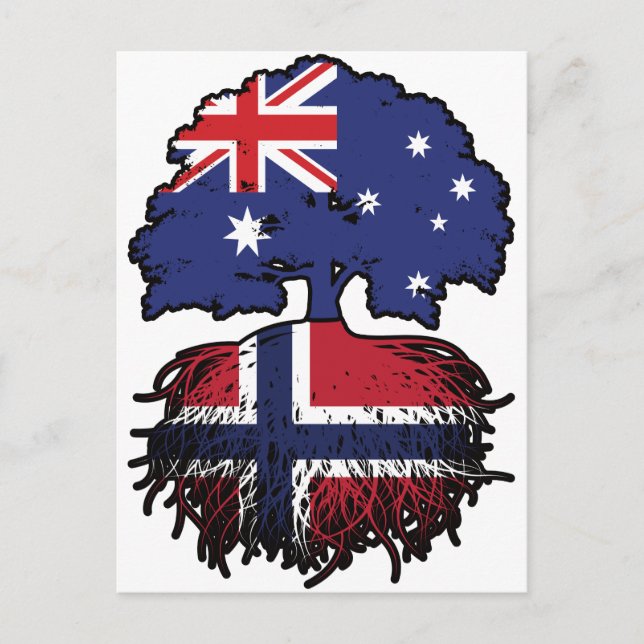 Carte Postale Norvège Australie Australie Australie racine d'arb (Devant)