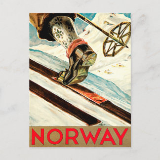 Carte Postale Norvège - Pays d'origine des sports de ski