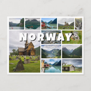 Carte Postale Norvège photo collage