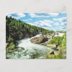 Carte Postale Norvège vintage, bond Saumon